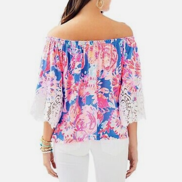Lilly Pulitzer Zaylee off the shoulder top - Picture 2 of 9
